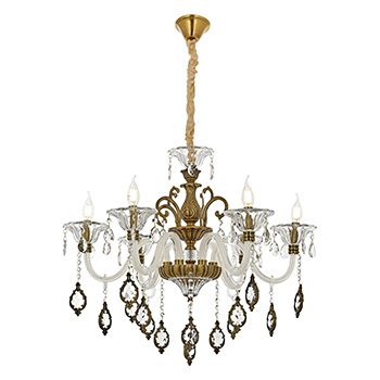 YAKUT 6 LI AVİZE BEYAZ